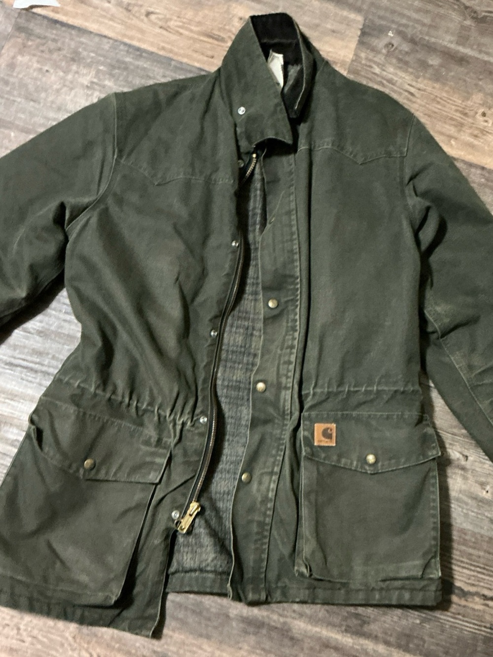 Vintage Carhartt C52 MOS Moss Green Ranch Coat Large